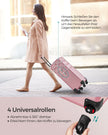 Cosmetische kofferwagen – 3-in-1 make-upkoffer – pastelroze