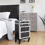 Make-up koffer - Professionele trolley - Kapperskoffer met 4 wielen - Zwart