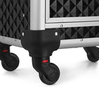 Make-up koffer - Professionele trolley - Kapperskoffer met 4 wielen - Zwart