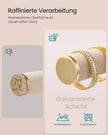 Sieradenhouder - 15 x 22 x 29,2 cm - Lichtgoud en camelbruin fluweel - Capaciteit voor armbanden en oorbellen - 0,6 kg