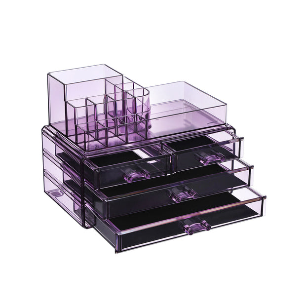 Cosmetische organizer – met lades – lavendel