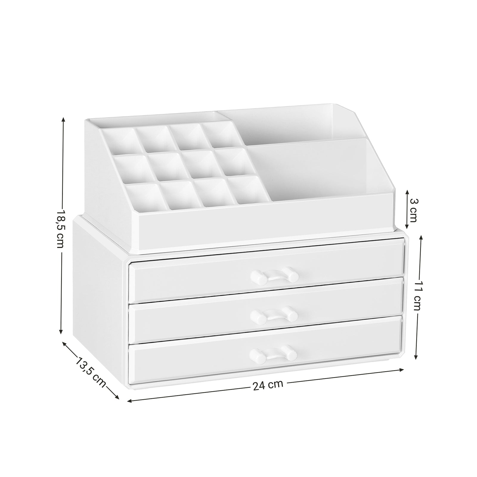 Make-up organizer – stijlvol en praktisch – wit