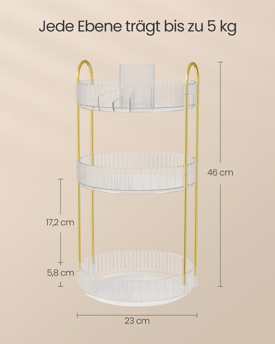 Make-up organizer – 3 niveaus – transparant