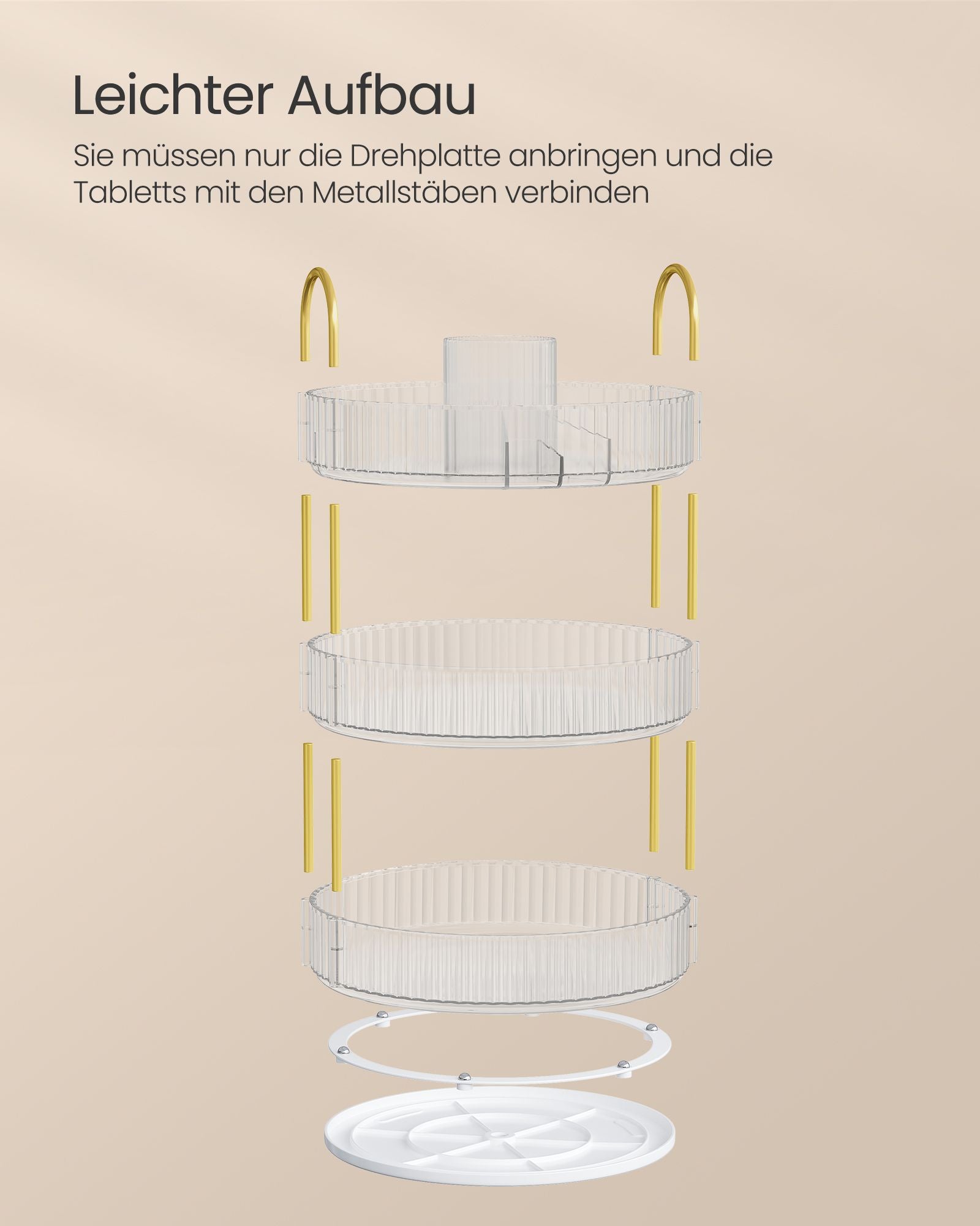 Make-up organizer – 3 niveaus – transparant