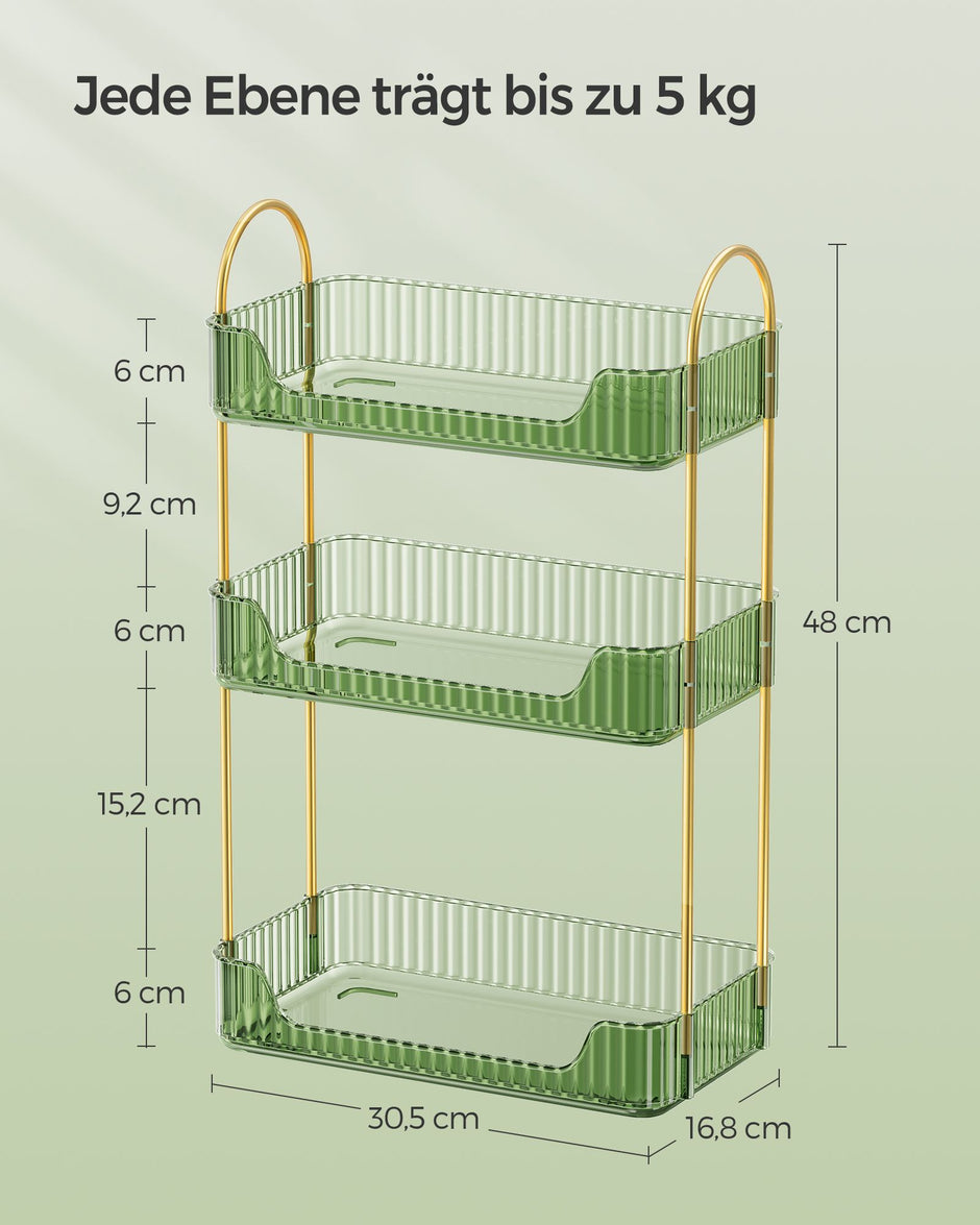 Make-up organizer – stijlvol en praktisch – lichtgroen