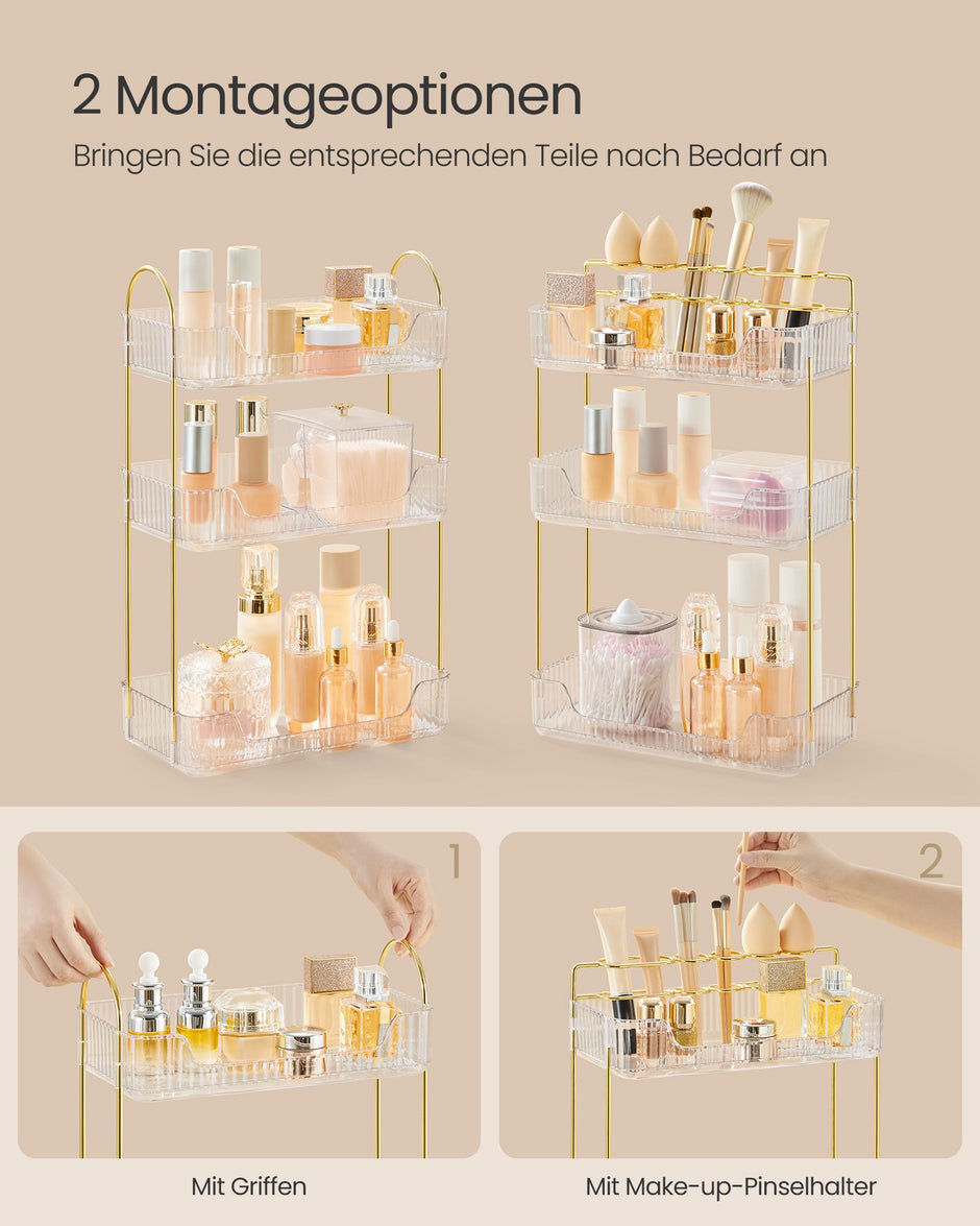 Rechthoekige make-up organizer – stijlvol en praktisch – transparant