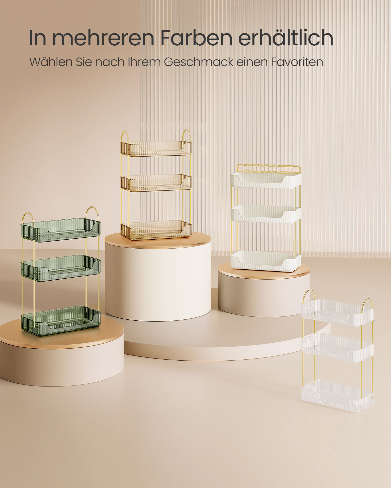 Rechthoekige make-up organizer – stijlvol en praktisch – transparant