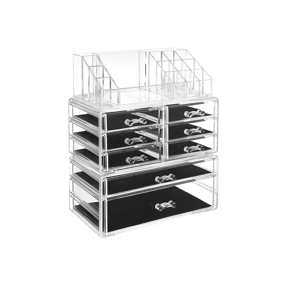 Cosmetische organizer – transparant – 23,8x15,3x29,4 cm – transparant