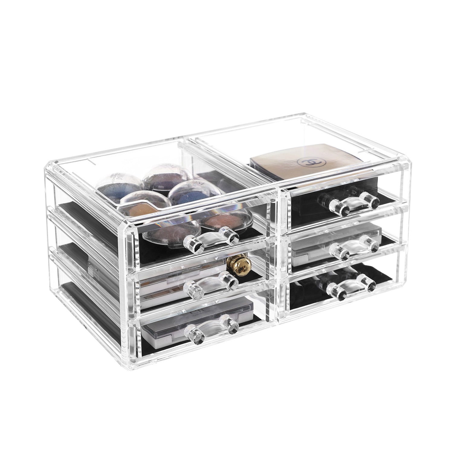 Cosmetische organizer – transparant – 23,8x15,3x29,4 cm – transparant