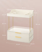 Make-Up Organizer 4 Niveaus 20 X 32 X 39,1 Cm, Wolkwit