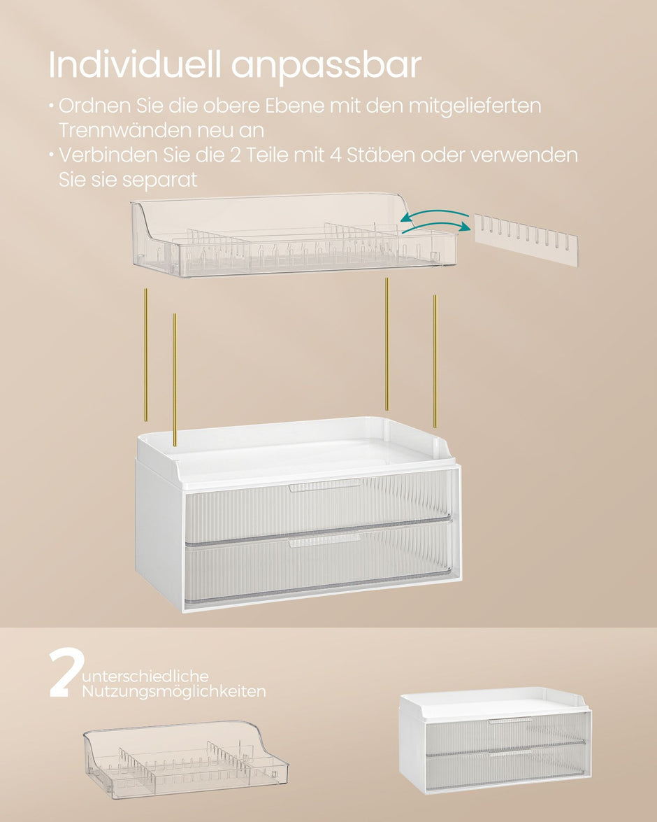 Make-Up Organizer – 4 Niveaus – Transparant