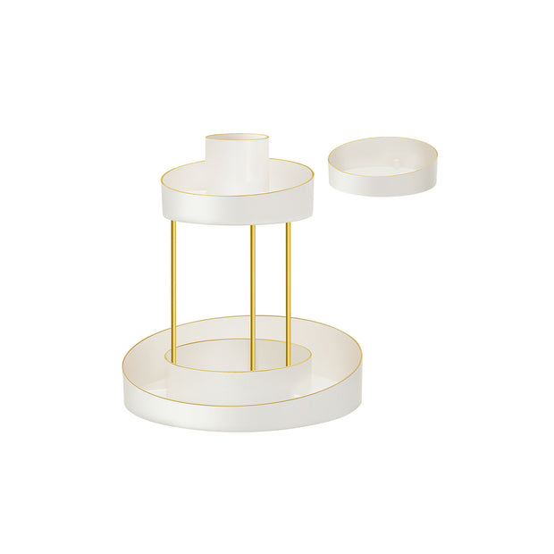 Make-Up Organizer Draaibaar met Extra Bakje Wit Goud