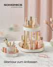 Make-Up Organizer Draaibaar met Extra Bakje Wit Goud