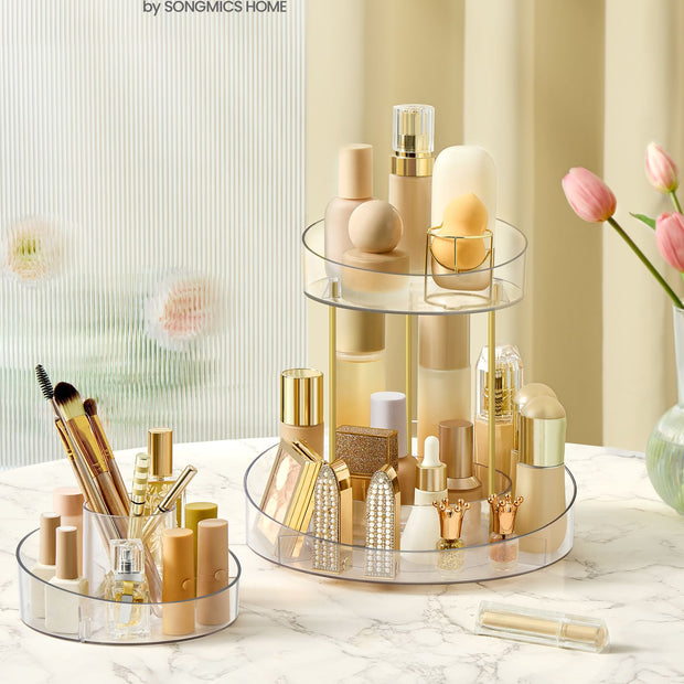 Draaibare Make-Up Organizer – Extra Bakje – Transparant