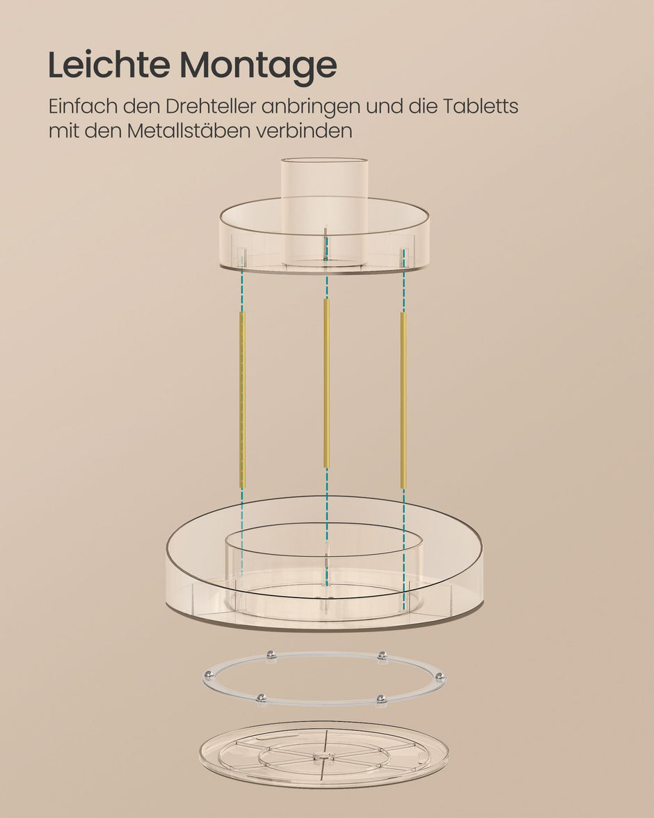 Draaibare Make-Up Organizer – Extra Bakje – Transparant