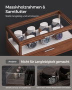 Horlogedoos – 2 niveaus – 7 horlogekussens – cadeau-idee – koffiebraun