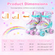 Justerbara – barnrullskridskor med storlekar och LED lyshjul, Quad Skates M – 4 2 – Rosa