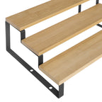 Bamboe kruidenrekken - Keukenrekken - Set van 2 - Naturel/Zwart