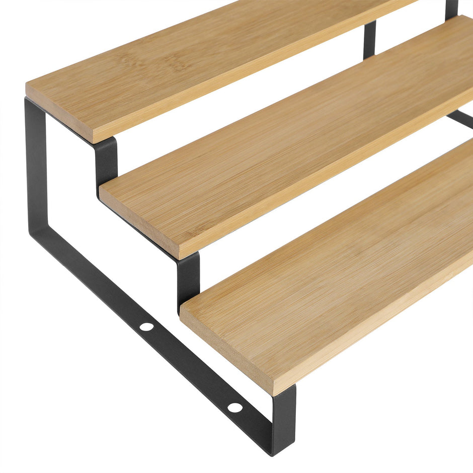 Kruidenrekken – Uitschuifbaar ontwerp – Set van 2 – Naturel/Zwart