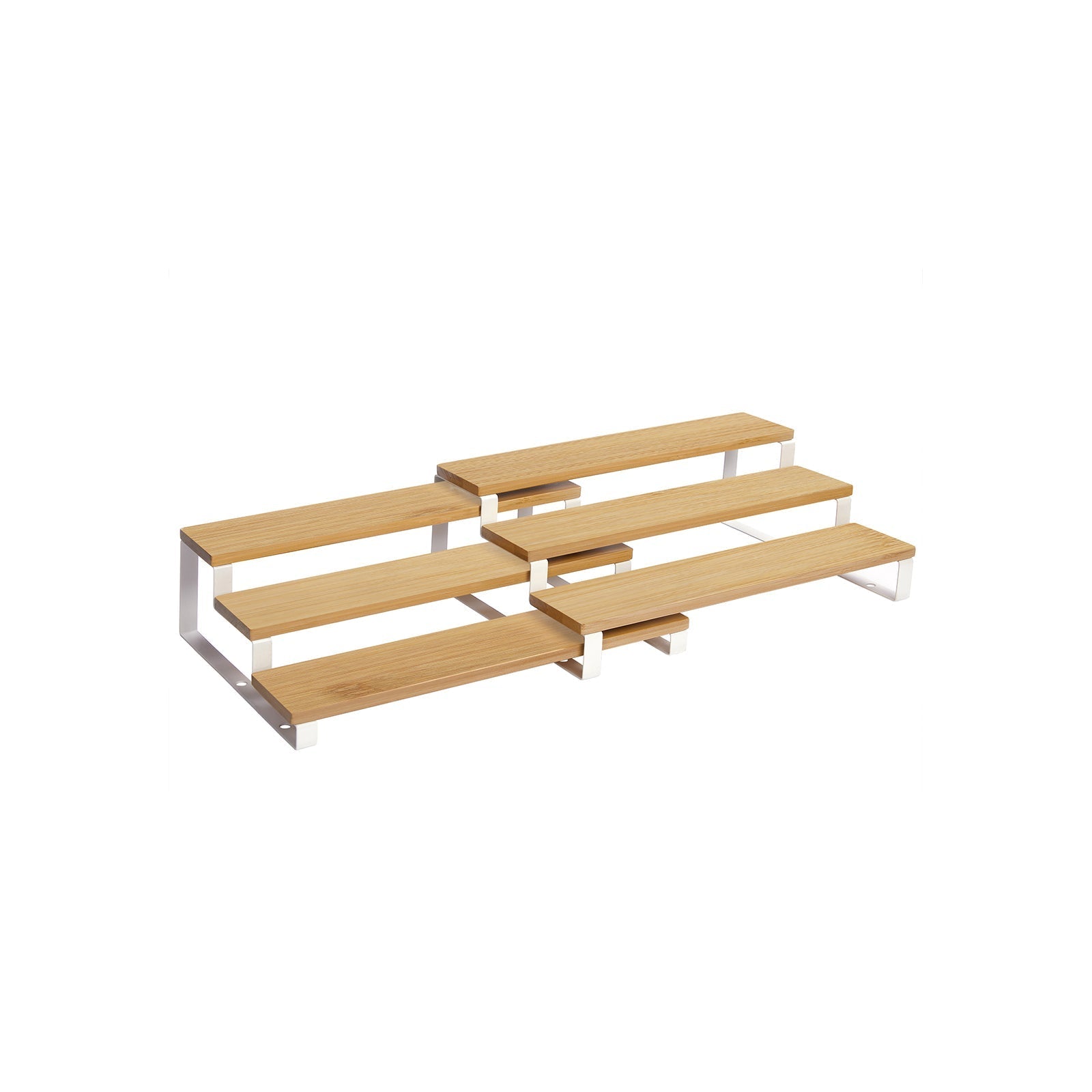 Bamboe kruidenrekken - Keukenrekken - Set van 2 - Naturel/Zwart