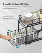 Keukenkastorganizer – stapelbaar – klassiek zwart