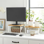 Kruidenrekken – Set van 2 – Metalen frame – Wit/Naturel