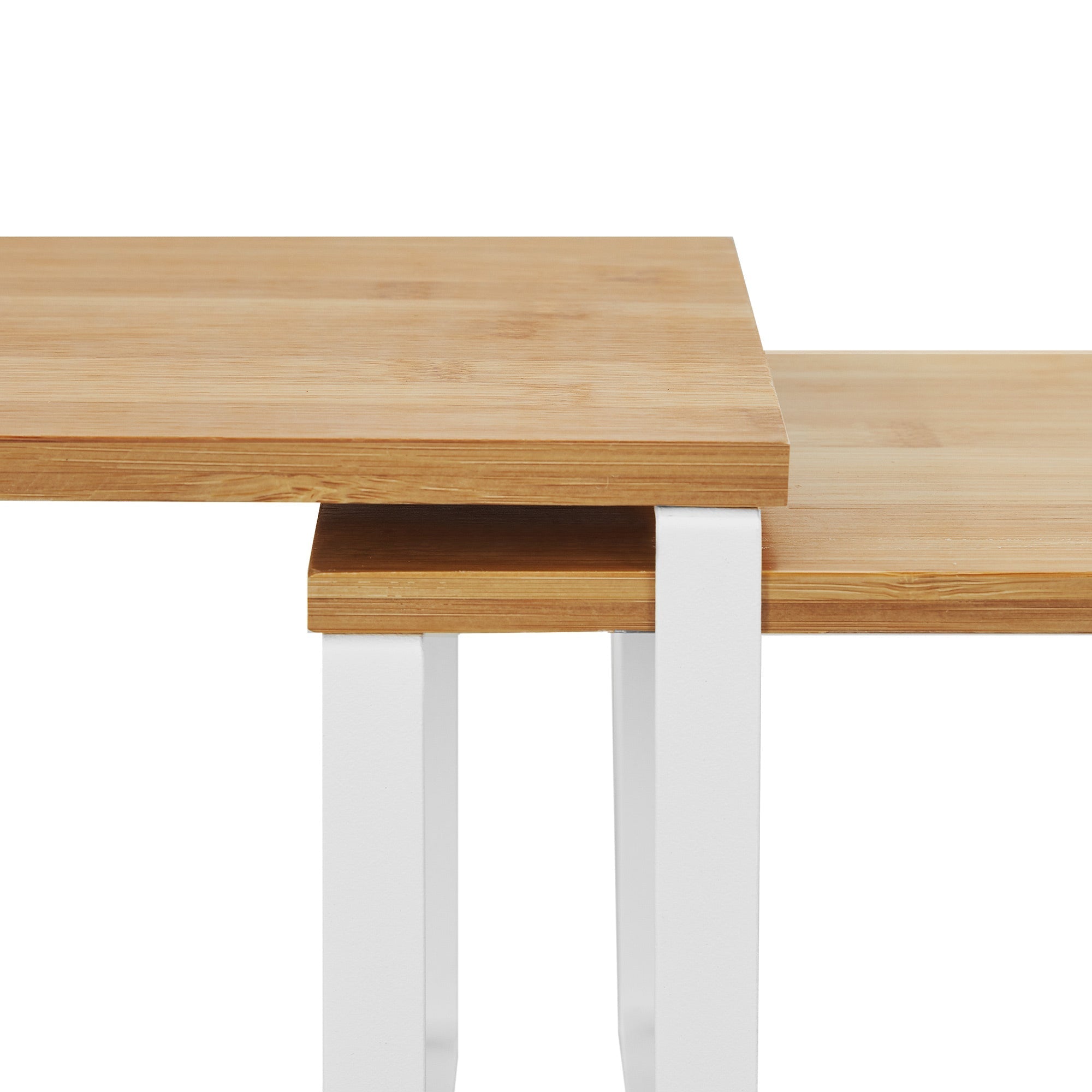 Kruidenrekken – Set van 2 – Metalen frame – Wit/Naturel