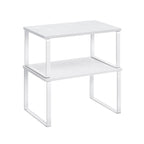 Kruidenrekken – Set van 2 – Metalen frame – Wit/Naturel