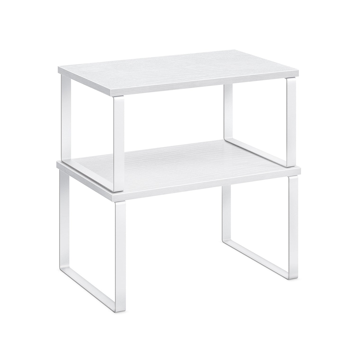 Kruidenrekken – Set van 2 – Metalen frame – Wit/Naturel