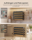 Kruidenrek - 4 Planken - 28 Potjes - Met Etiketten - Inktzwart-Naturel Beige
