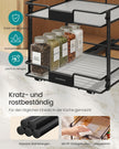 Uitschuifbaar Kruidenrek - 2 Planken - Voor Keukenkast - Staal - Zwart