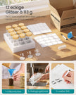 Kruidenpotjes Glas – Set van 12 – 120 ml – Met Strooideksel en Etiketten – Bamboe