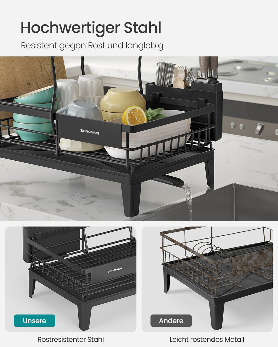 Afdruiprek 2 niveaus - Ruime capaciteit - Keuken organizer