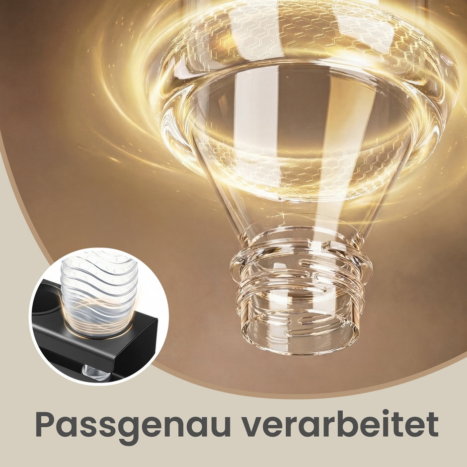 Flessenhouder - 13,7 x 40 x 11,7 cm - Staal en PP-kunststof - Zwart - Maximaal draagvermogen 5 kg
