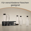 Flessenhouder - 13,7 x 40 x 11,7 cm - Staal en PP-kunststof - Zwart - Maximaal draagvermogen 5 kg