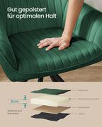 Eetkamerstoel met Armleuning – Groen/Zwart – Trendy Design
