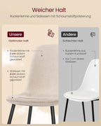 Eetkamerstoelset van 4 – Comfortabel en stijlvol – Crèmewit