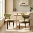 Eetkamerstoelen - Set van 2 - Ergonomische Rugleuning - Massief Hout - Groen