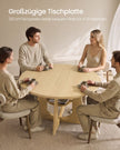Ronde Eettafel – Ø 120 cm – Met Onderplank – 4-6 Personen – Eikenbeige