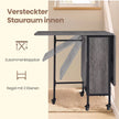 Inklapbare Eettafel – Op Wieltjes – Met Opbergruimte – 130 x 75 cm – Rookgrijs