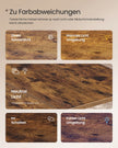 Inklapbare Eettafel – Op Wieltjes – 2 Opbergplanken – 130 x 75 cm – Vintage Bruin