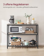 Keukenplank – 3 niveaus – 60 × 120 × 90 cm – industrieel design