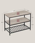 Keukenplank – 3 niveaus – 60 × 120 × 90 cm – industrieel design