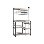 Keukenplank met magneetstrip en 12 haken vintage bruin-zwart