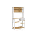 Keukenplank met Stopcontacten en Lade – Vintage bruin-inktzwart