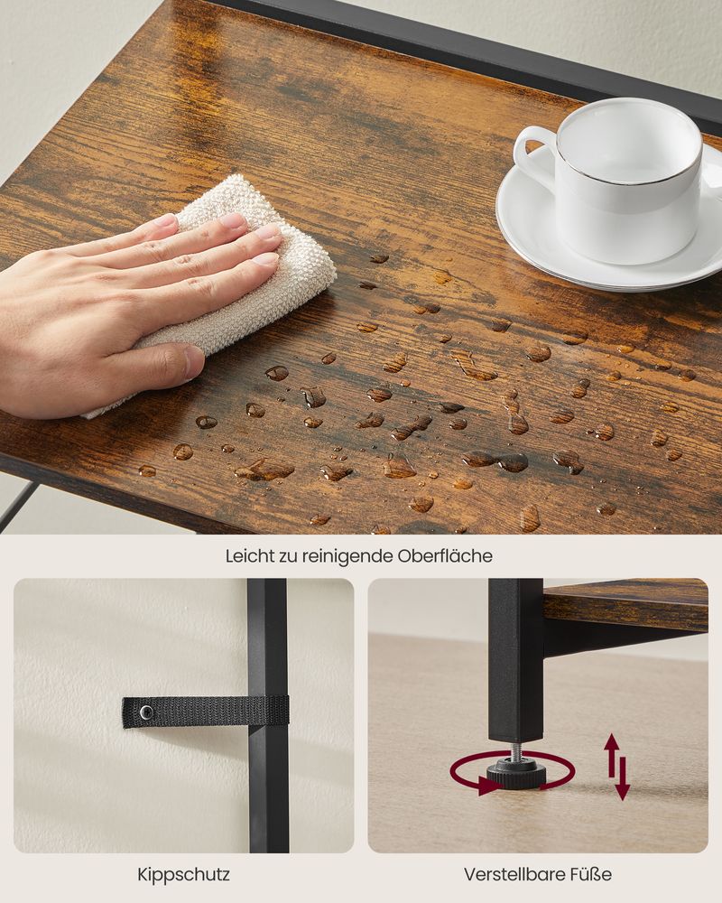 Keukenrek met stopcontact en verstelbare planken - Bruin