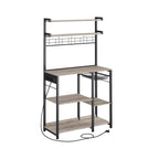 Keukenrek met stopcontact en verstelbare planken - Bruin