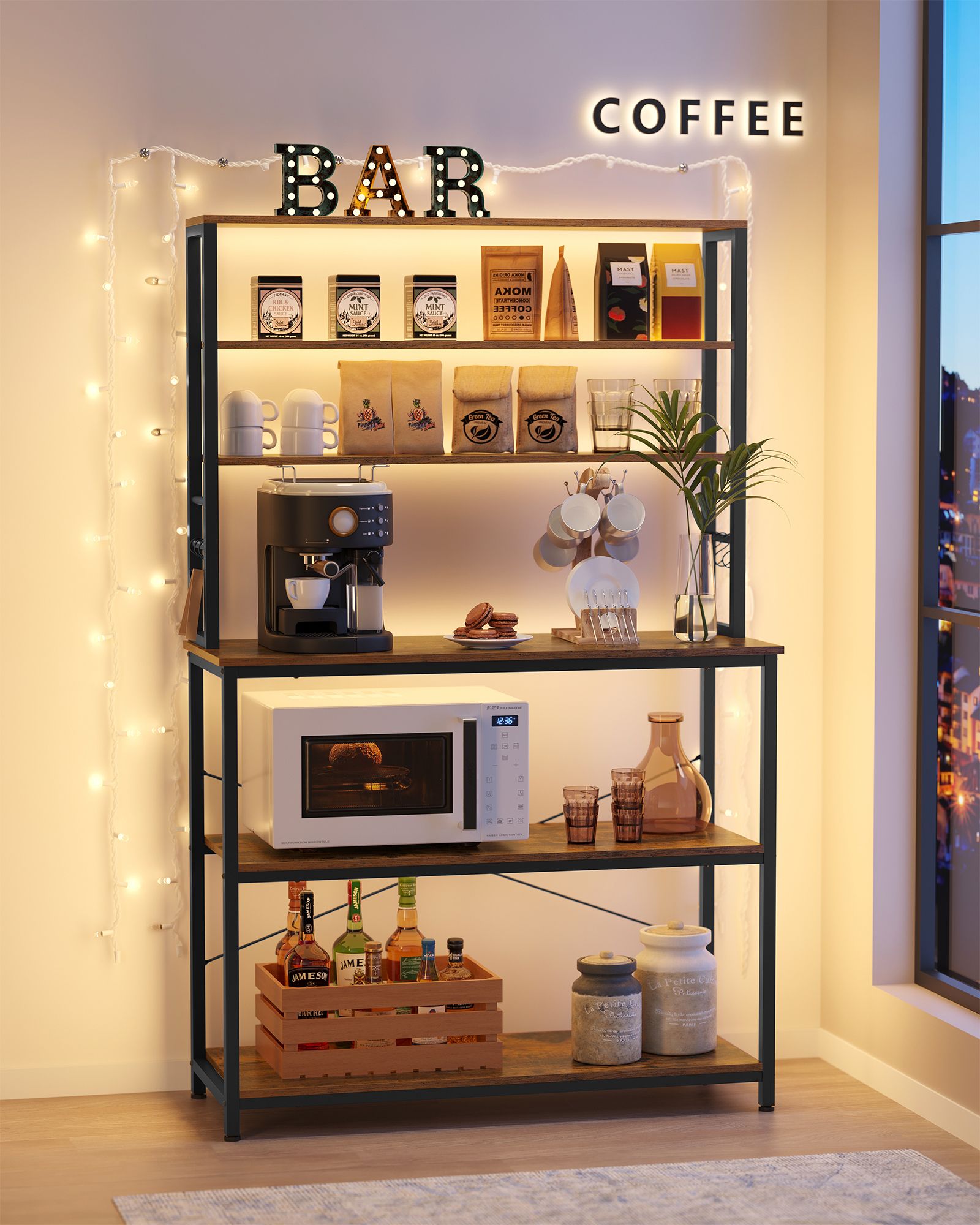 Keukenplank – industrieel design – vintage bruin en zwart