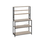 Keukenplank 6 Niveaus 40 X 100 X 167 Cm Greige-Zwart