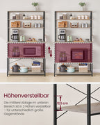 Keukenplank 6 Niveaus 40 X 100 X 167 Cm Greige-Zwart